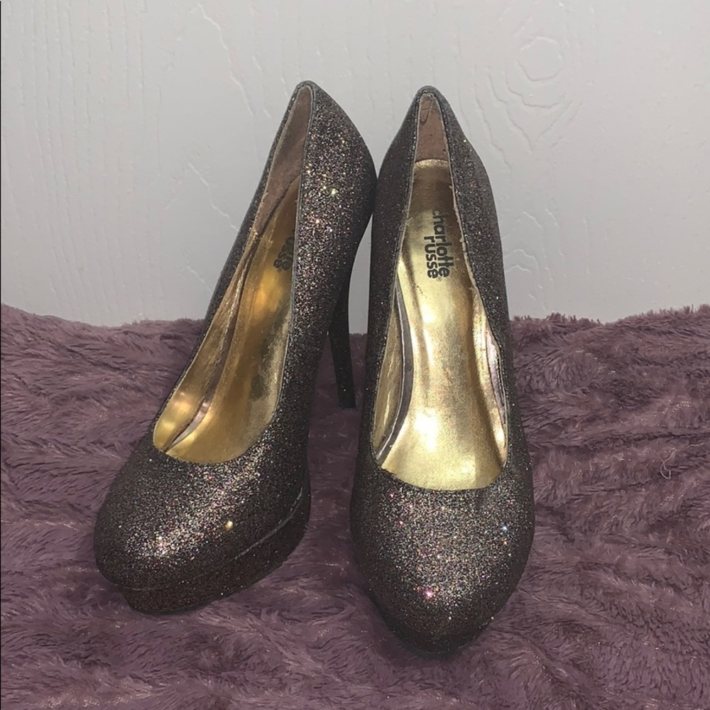 Purple Glitter Pumps